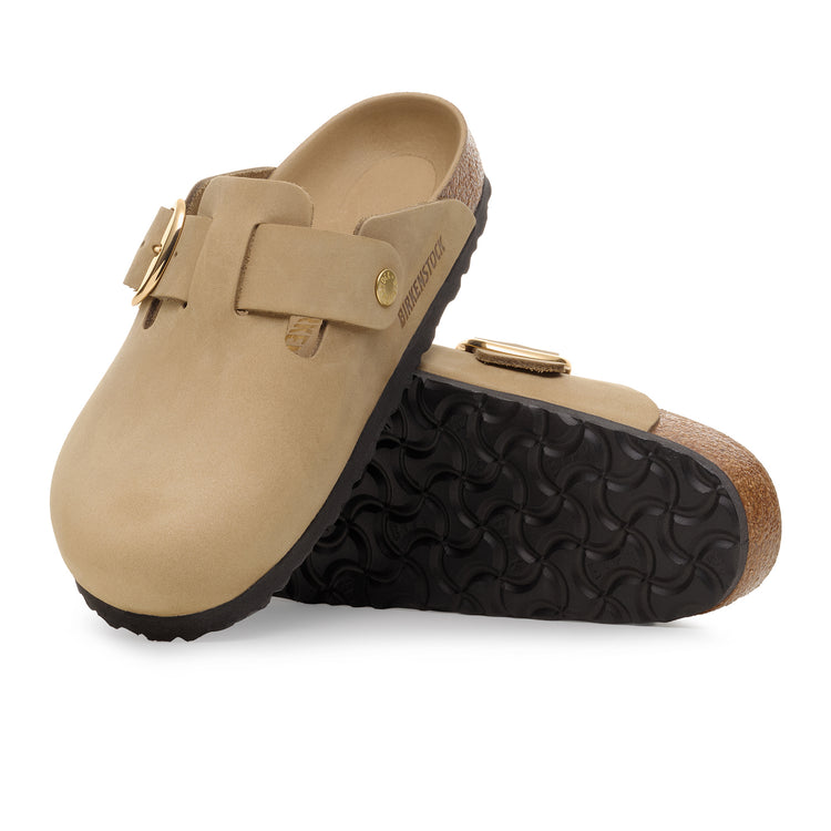Birkenstock Boston Big Buckle Tabacco Brown Oiled Leather sole view