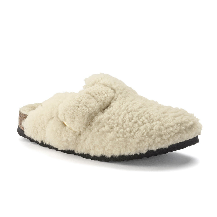Birkenstock Boston Big Buckle Teddy Shearling Eggshell