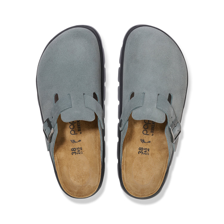 Birkenstock Boston Chunky Basalt Grey Suede Leather top view