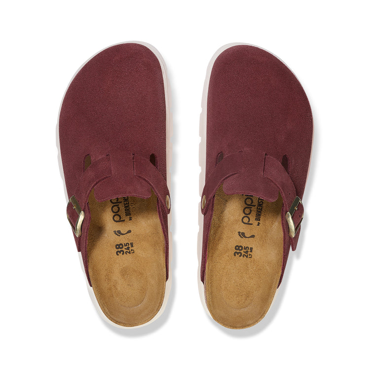 Birkenstock Boston Chunky Berry Crush Suede Leather top view