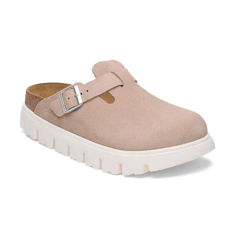 Birkenstock Boston Chunky Light Rose Suede Leather