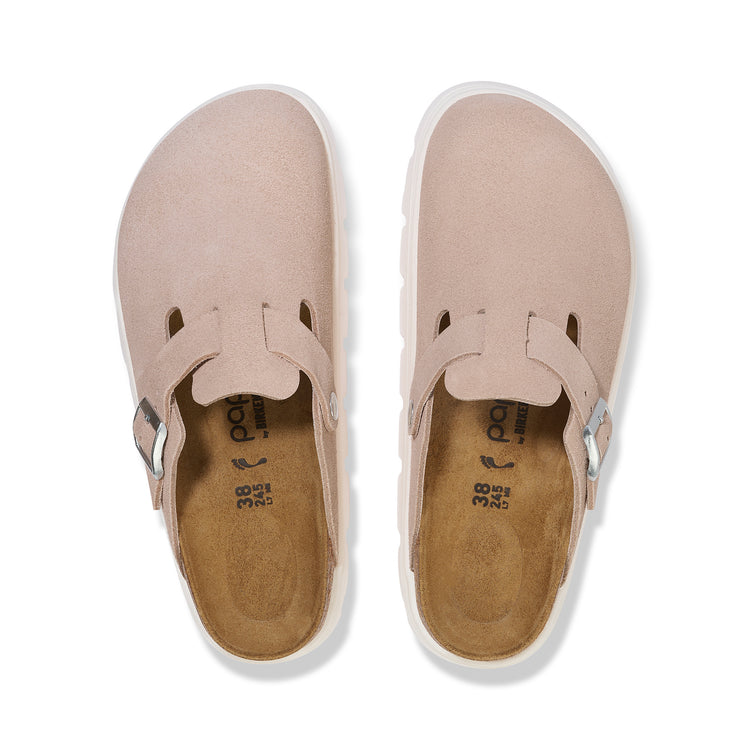 Birkenstock Boston Chunky Light Rose Suede Leather top view