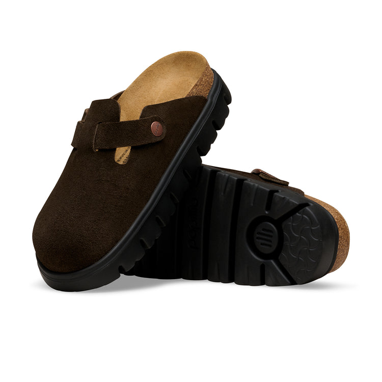 Birkenstock Australia Boston Chunky Mocca Suede Leather sole view