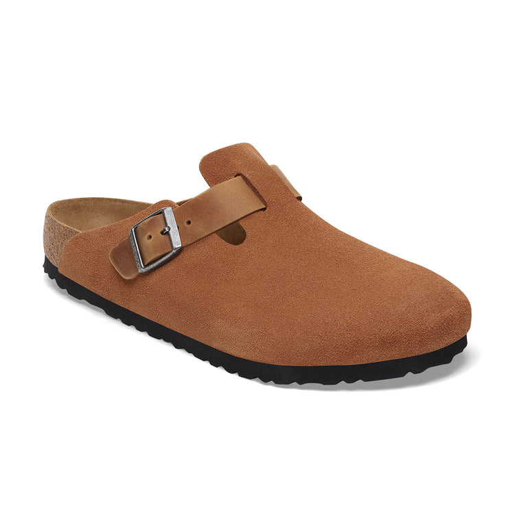 Birkenstock Boston Cognac Oiled/Suede Leather