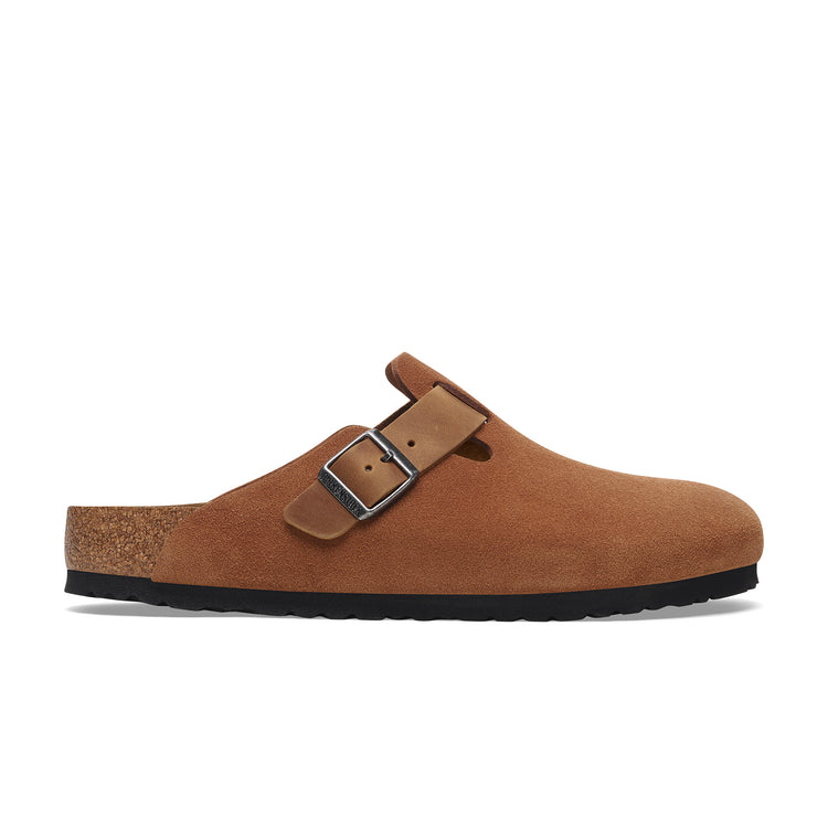 Birkenstock Boston Cognac Oiled/Suede Leather side view