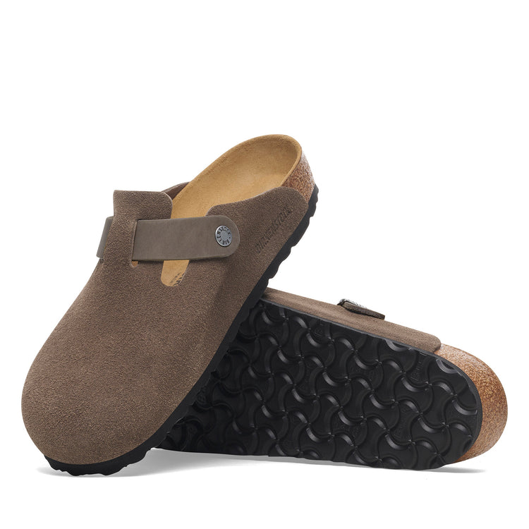 Birkenstock Boston Concrete Grey Oiled/Suede Leather sole view