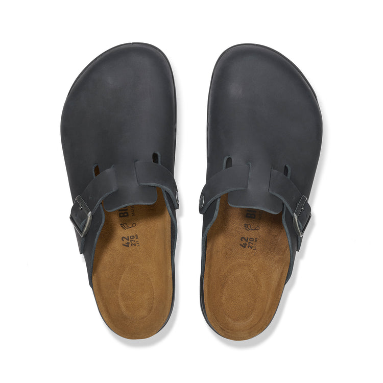 Birkenstock Boston Cross Town Black Oiled Leather top view
