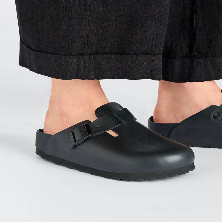 Boston Exquisite Black Natural Leather