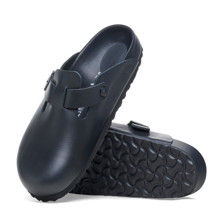 Birkenstock Boston Exquisite Black Natural Leather sole view