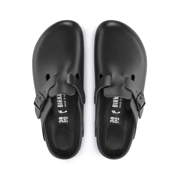 Birkenstock Boston Exquisite Smooth Leather Black top view