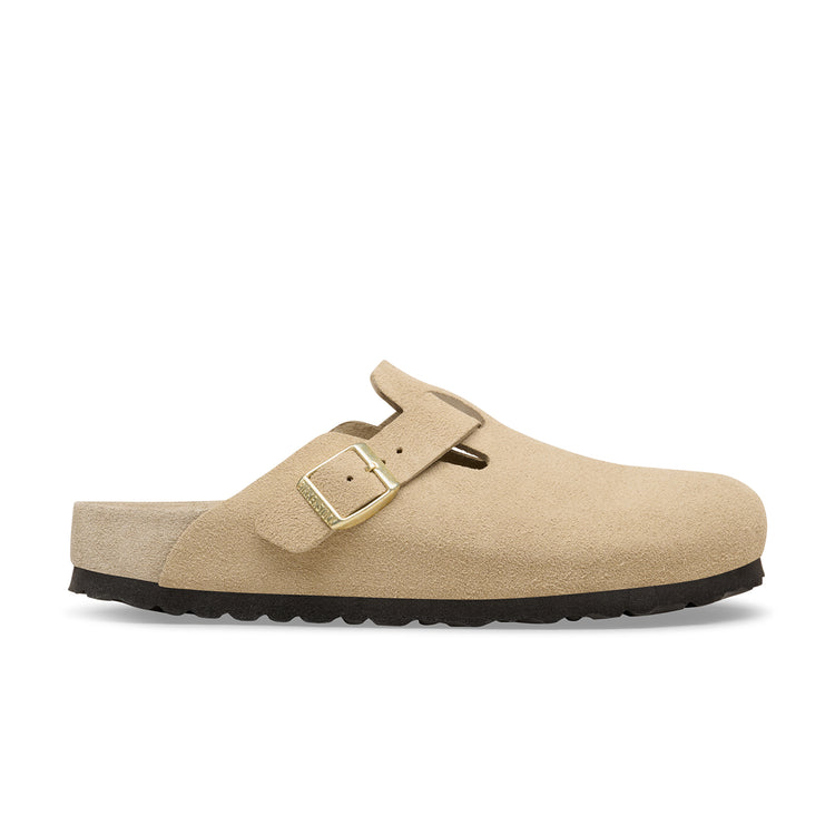 Birkenstock Australia Boston Exquisite Taupe Suede Leather side view