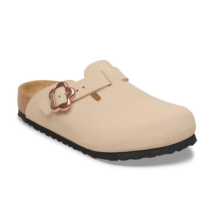 Birkenstock Australia Boston Kids Flower Buckle Sandcastle BirkiBuc