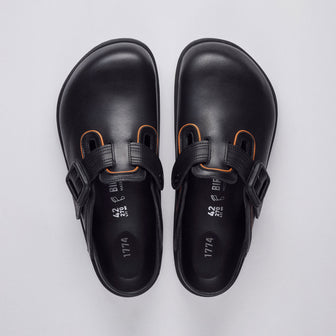 Birkenstock Australia Boston Leather Buckle Exquisite Black Nappa Leather