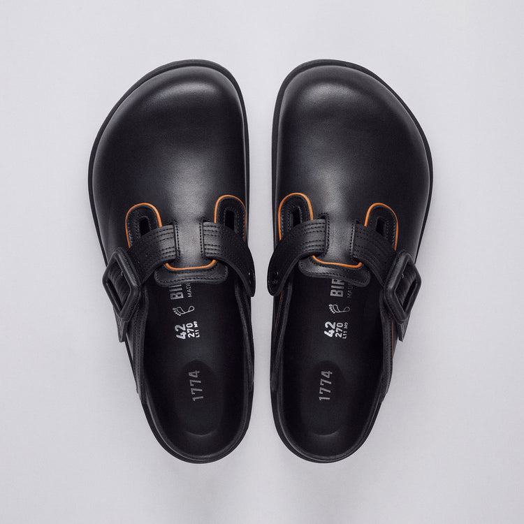 Birkenstock Australia Boston Leather Buckle Exquisite Black Nappa Leather