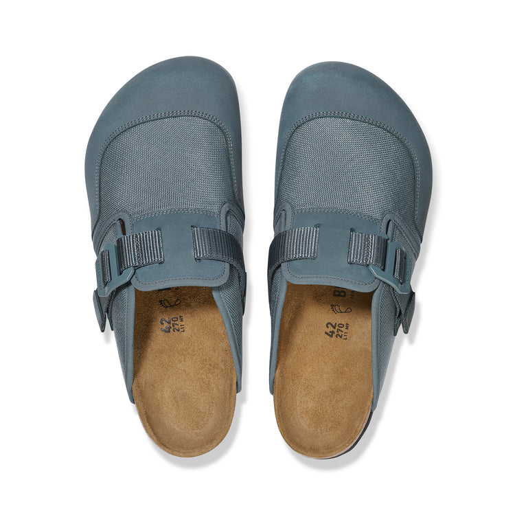 Birkenstock Boston Nova Basalt Grey Textile/Nubuck Leather top view