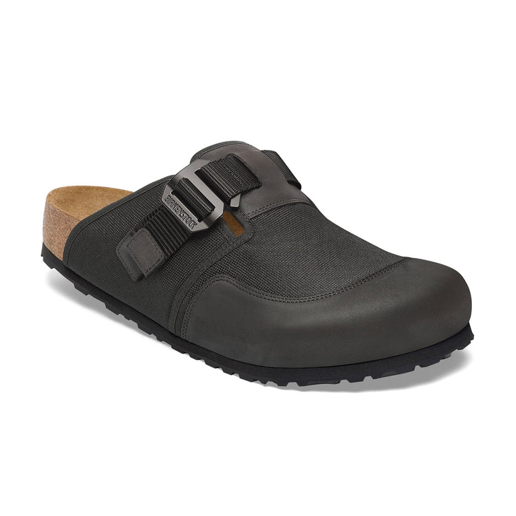 Boston Nova Black Textile/Nubuck Leather
