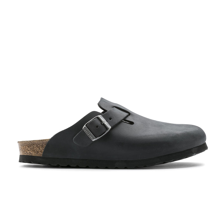 Birkenstock Boston Black Oiled Leather side view