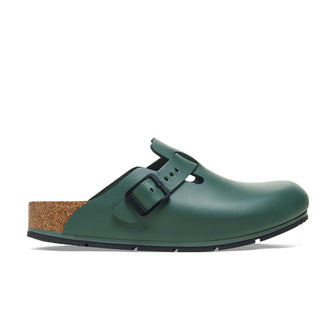 Birkenstock Boston Pro PU Coated Natural Leather Thyme side view
