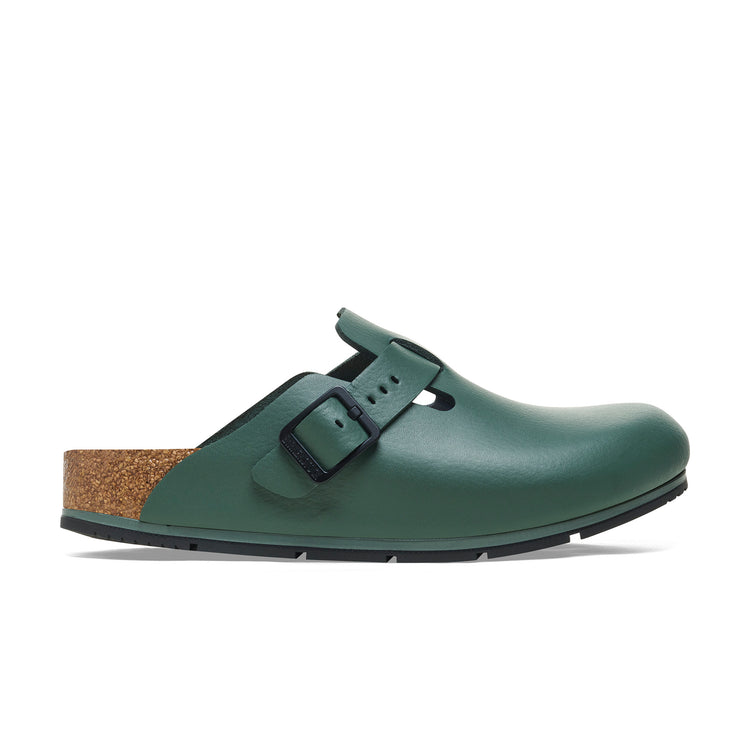 Birkenstock Boston Pro PU Coated Natural Leather Thyme side view