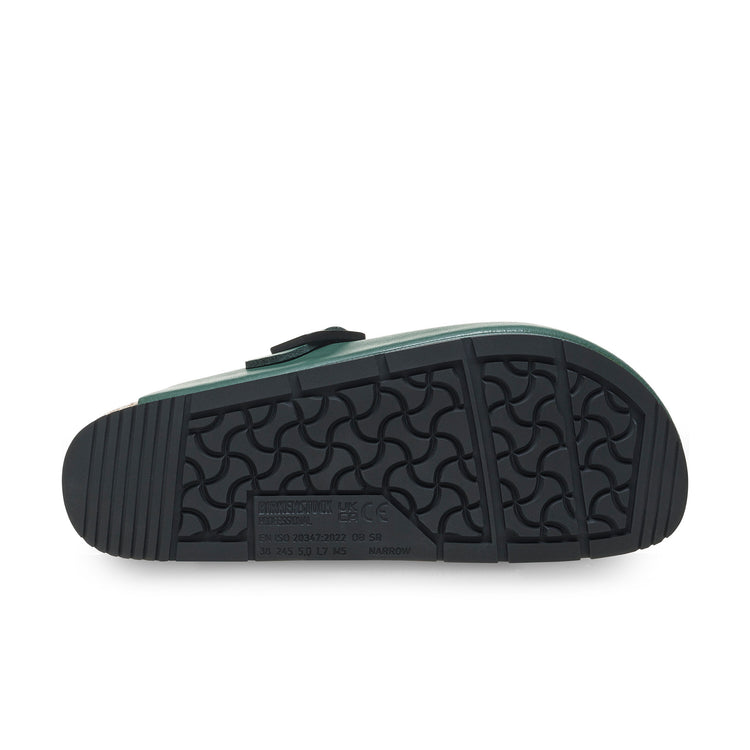 Birkenstock Boston Pro PU Coated Natural Leather Thyme sole tread view