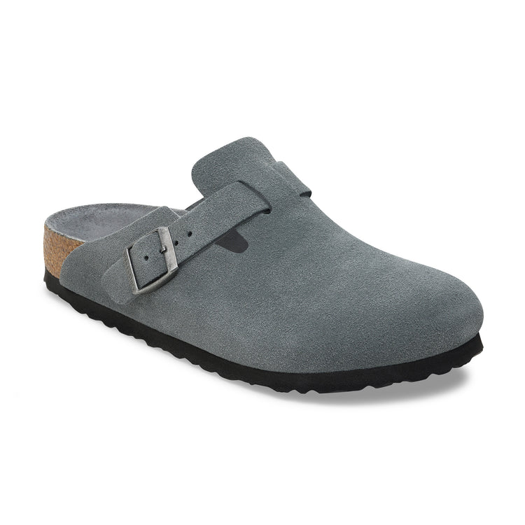 Birkenstock Australia Boston SFB Basalt Grey Tonal Footbed Suede Leather