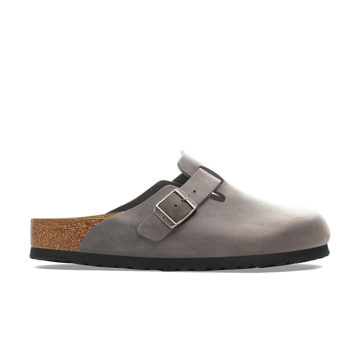 Birkenstock Australia Boston SFB Iron Oiled Leather side view