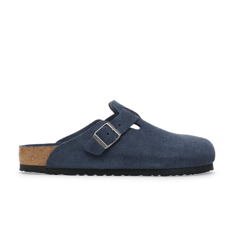 Birkenstock Australia Boston SFB New Navy Tonal Footbed Suede Leather side view
