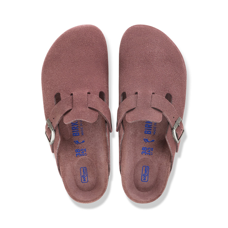 Birkenstock Australia Boston SFB Pepper Tonal Footbed Suede Leather Top View