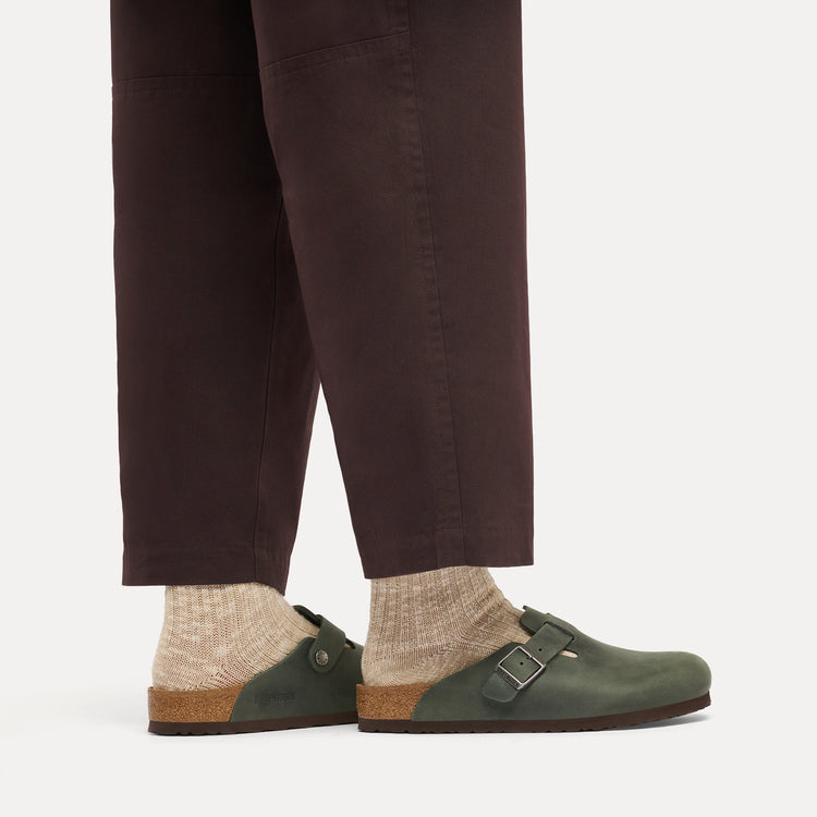 Birkenstock Australia Boston Thyme Oiled Leather On Model 1