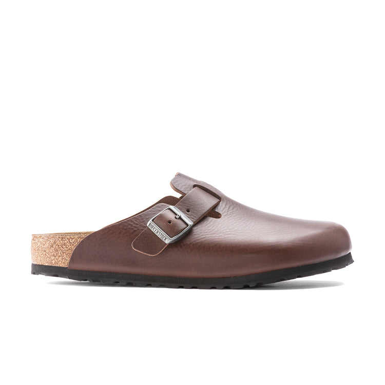 Birkenstock Boston Vintage Wood Roast Natural Leather side view