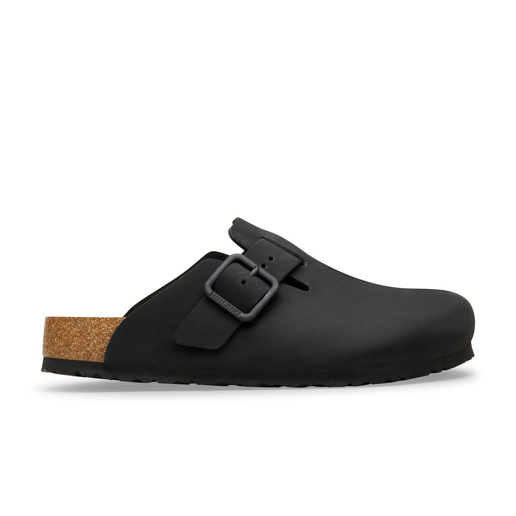 Birkenstock Australia Boston Wire Buckle Black Nubuck Leather side view
