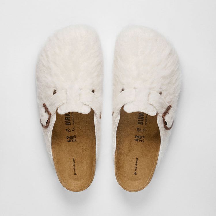 Birkenstock Australia Boston Wooly Moon Off-White Wool Felt