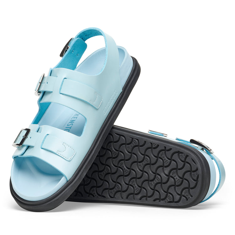 Birkenstock Cannes Natural Leather Mineral Blue sole view
