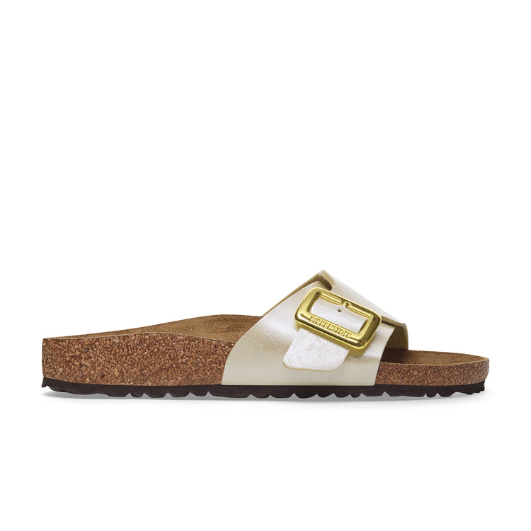 Birkenstock Catalina Cushion Buckle Graceful Pearl White Birko-Flor side view