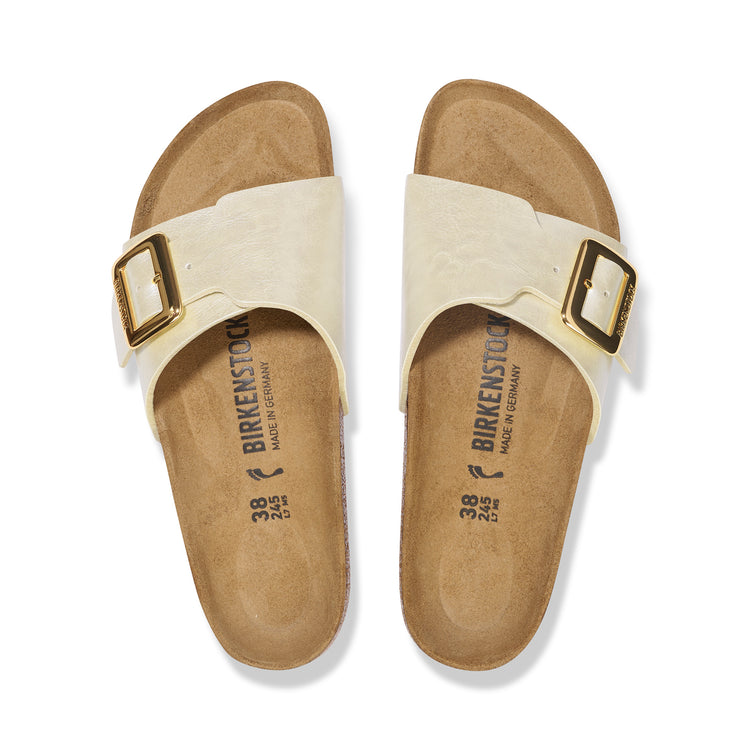 Birkenstock Catalina Cushion Buckle Graceful Pearl White Birko-Flor top view