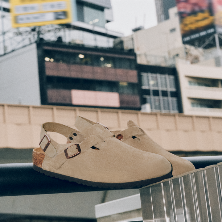 Birkenstock Tokio Taupe Suede Leather