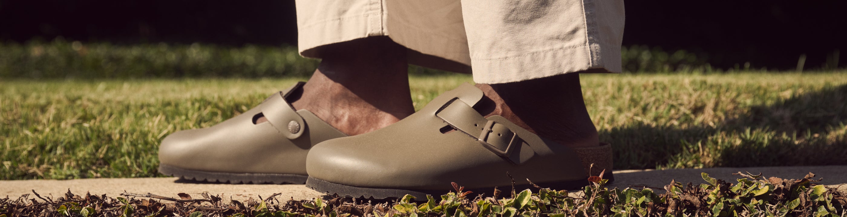 Birkenstock Boston Concrete Grey collection banner