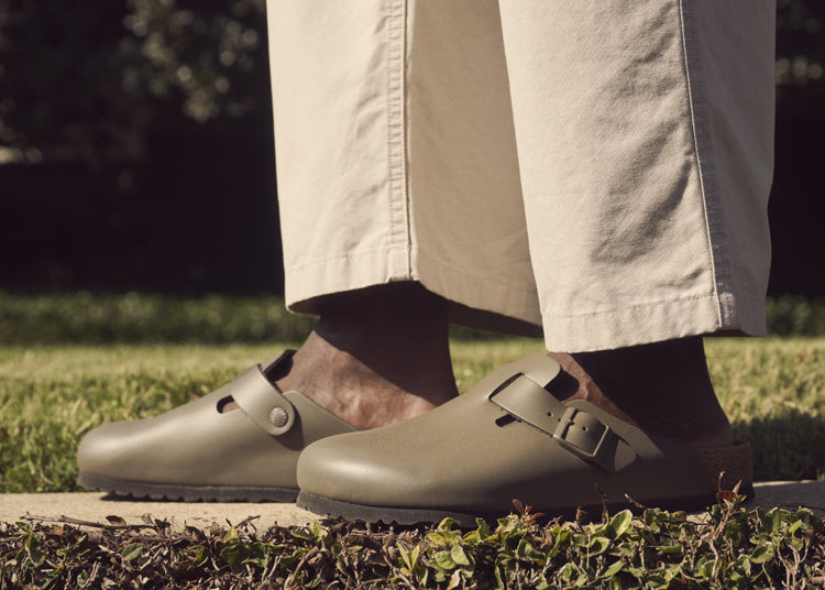 Birkenstock Boston Concrete Grey collection banner