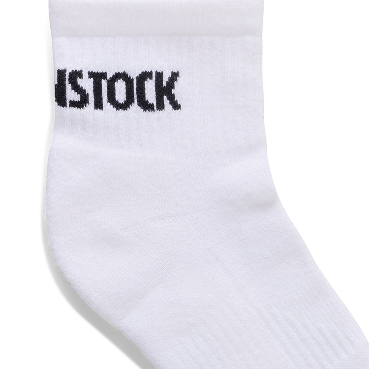 Birkenstock Australia Cotton Crew Ankle Socks White Detail View
