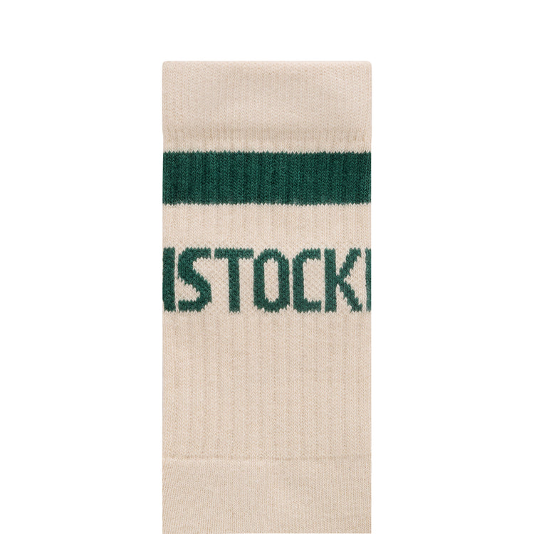 Birkenstock Australia Cotton Crew Stripe Oatmeal/Dark Teal texture view