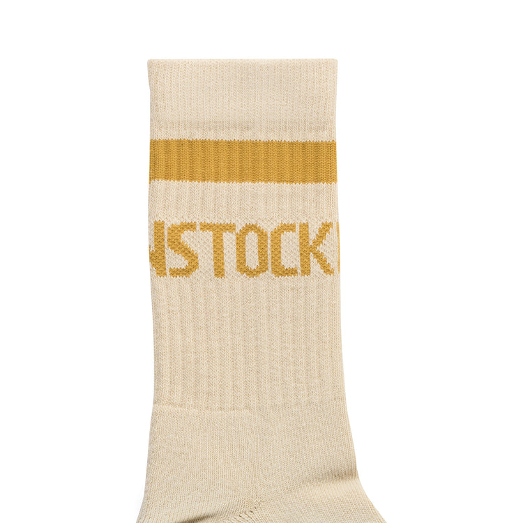 Birkenstock Australia Cotton Crew Stripe Socks Oatmeal/Archive Yellow detail view