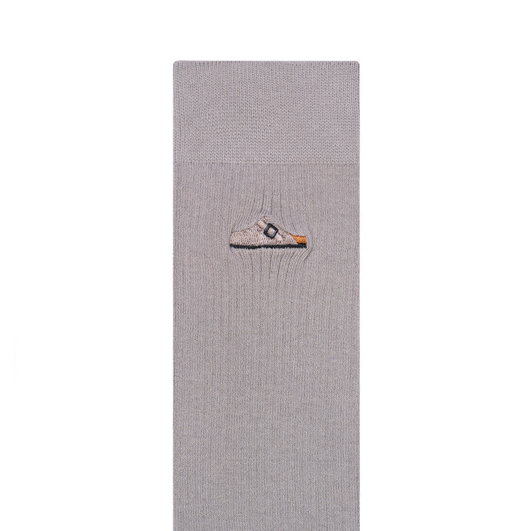 Birkenstock Cotton Ribbed Socks Stone Coin side view