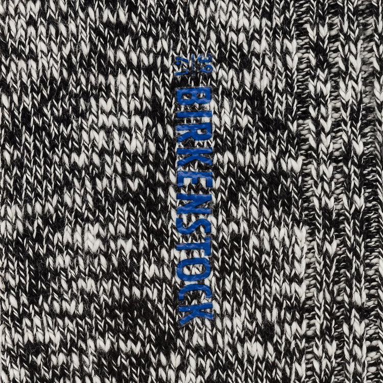 Birkenstock Cotton Slub Socks Black Grey texture view