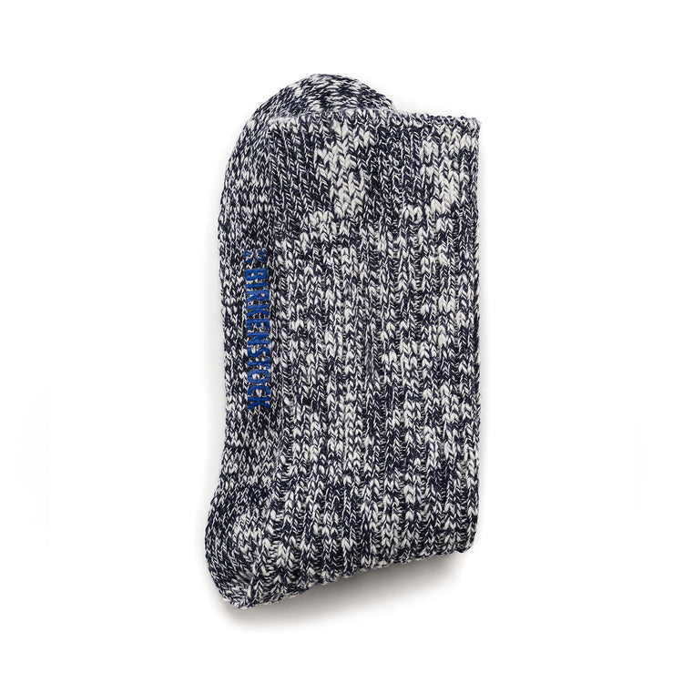 Birkenstock Cotton Slub Socks Blue White folded view