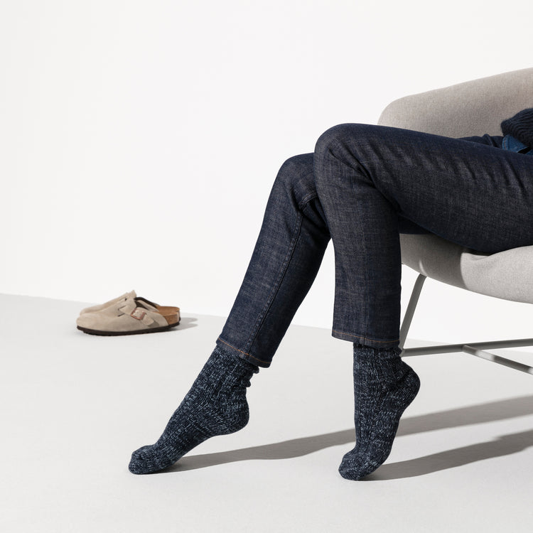 Birkenstock Cotton Twist Blue on female model