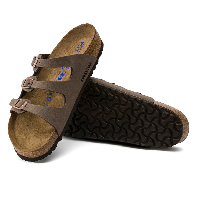 Birkenstock Florida Soft Footbed Mocca BirkiBuc sole view