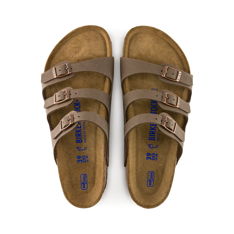 Birkenstock Florida Soft Footbed Mocca BirkiBuc top view