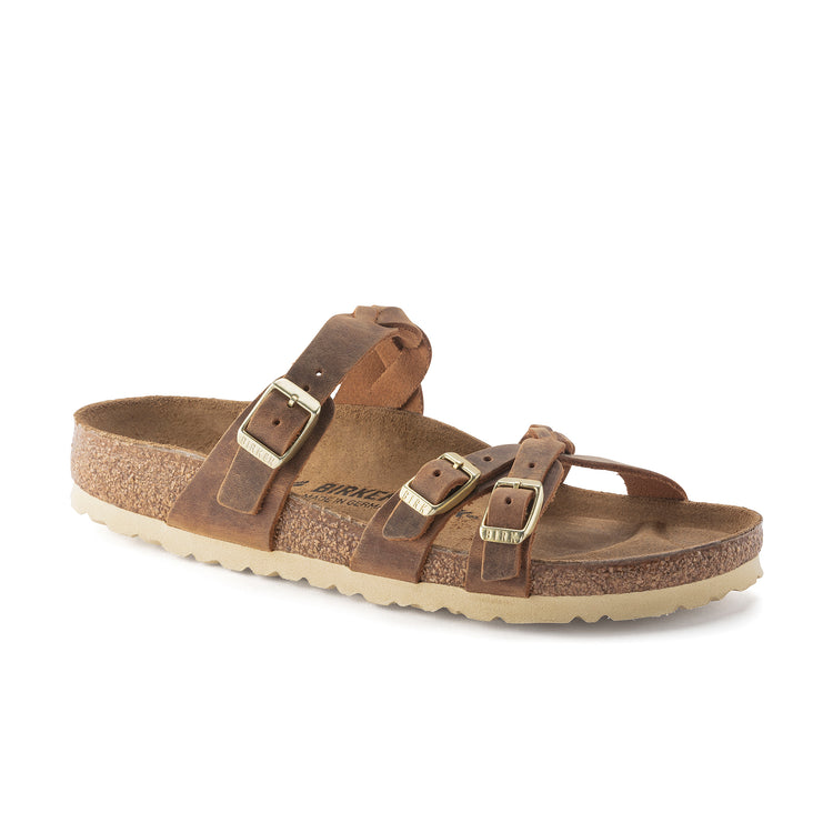 Birkenstock Franca Braided Cognac Oiled Leather