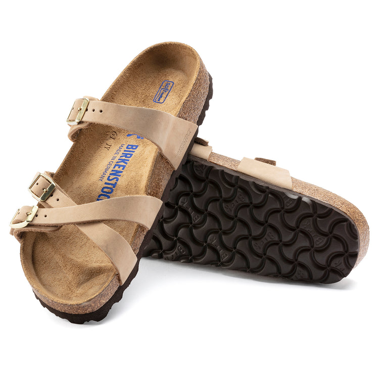 Birkenstock Franca SFB Sandcastle Nubuck Leather sole view