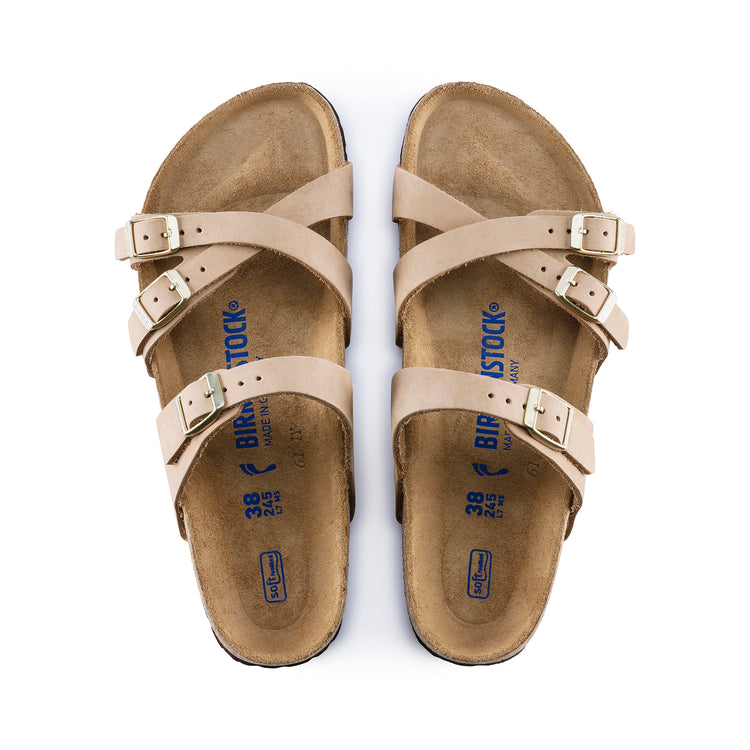 Birkenstock Franca SFB Sandcastle Nubuck Leather top view